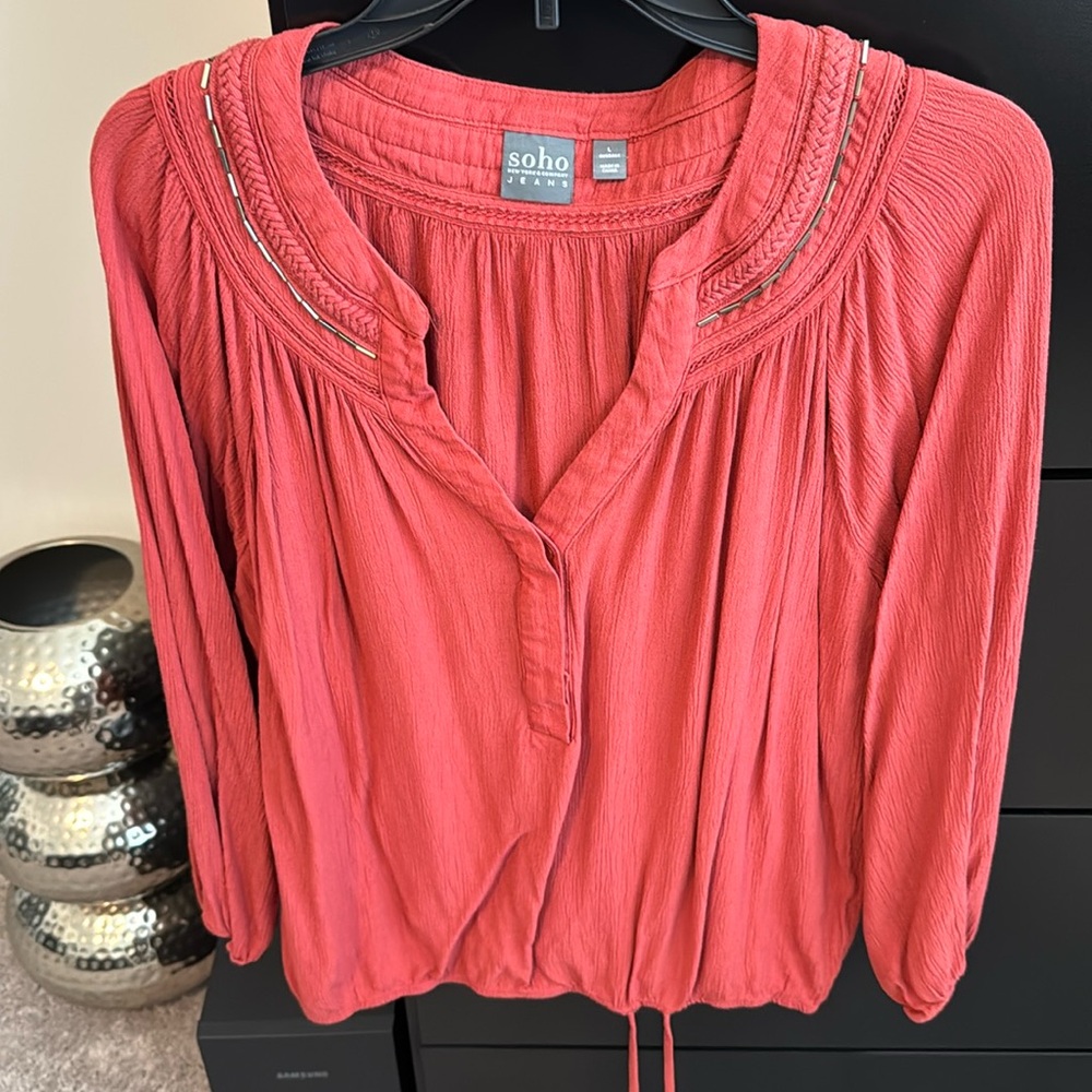 Long sleeve burnt orange shirt
